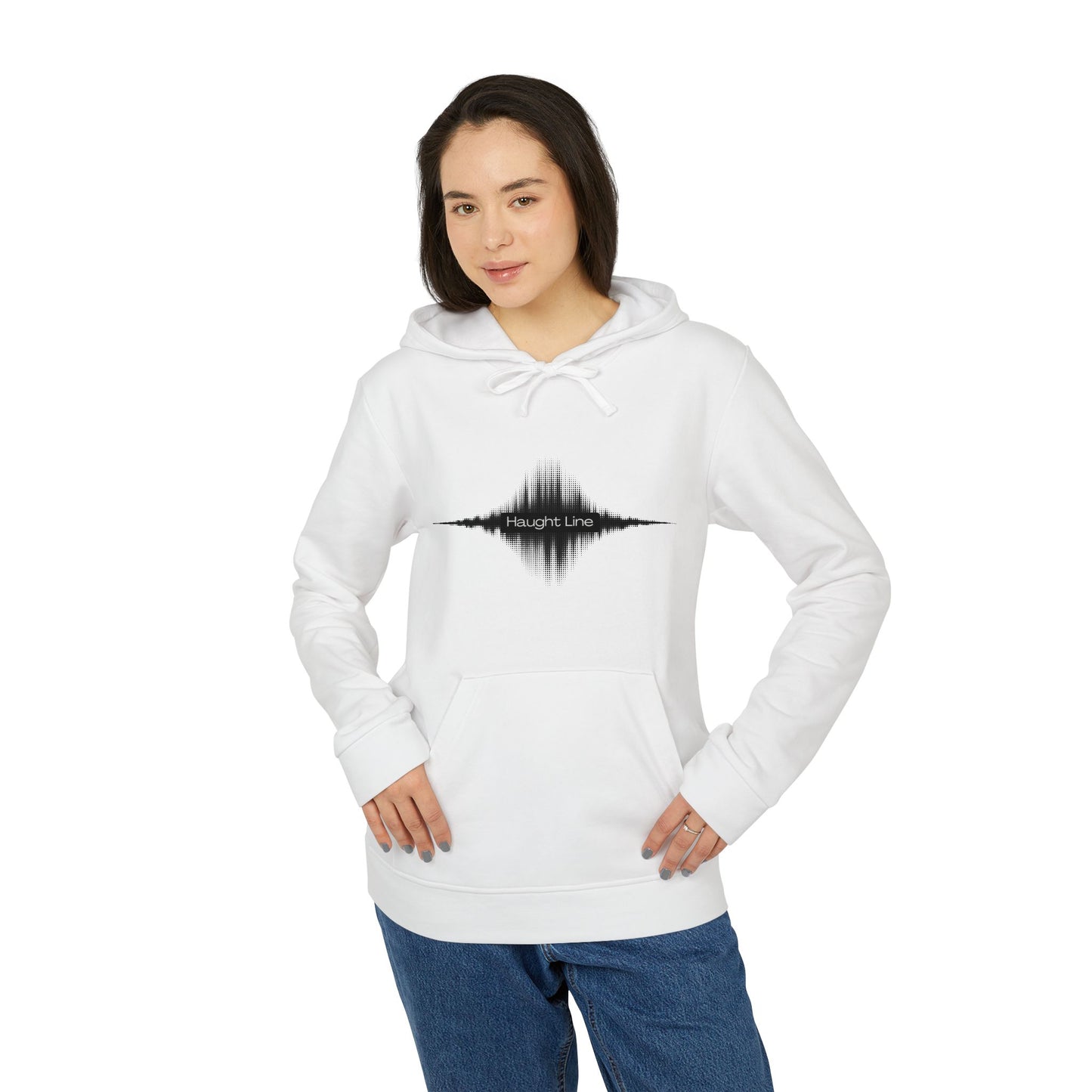Fleece Hoodie - Audio Static Design by Haught Line Clothes