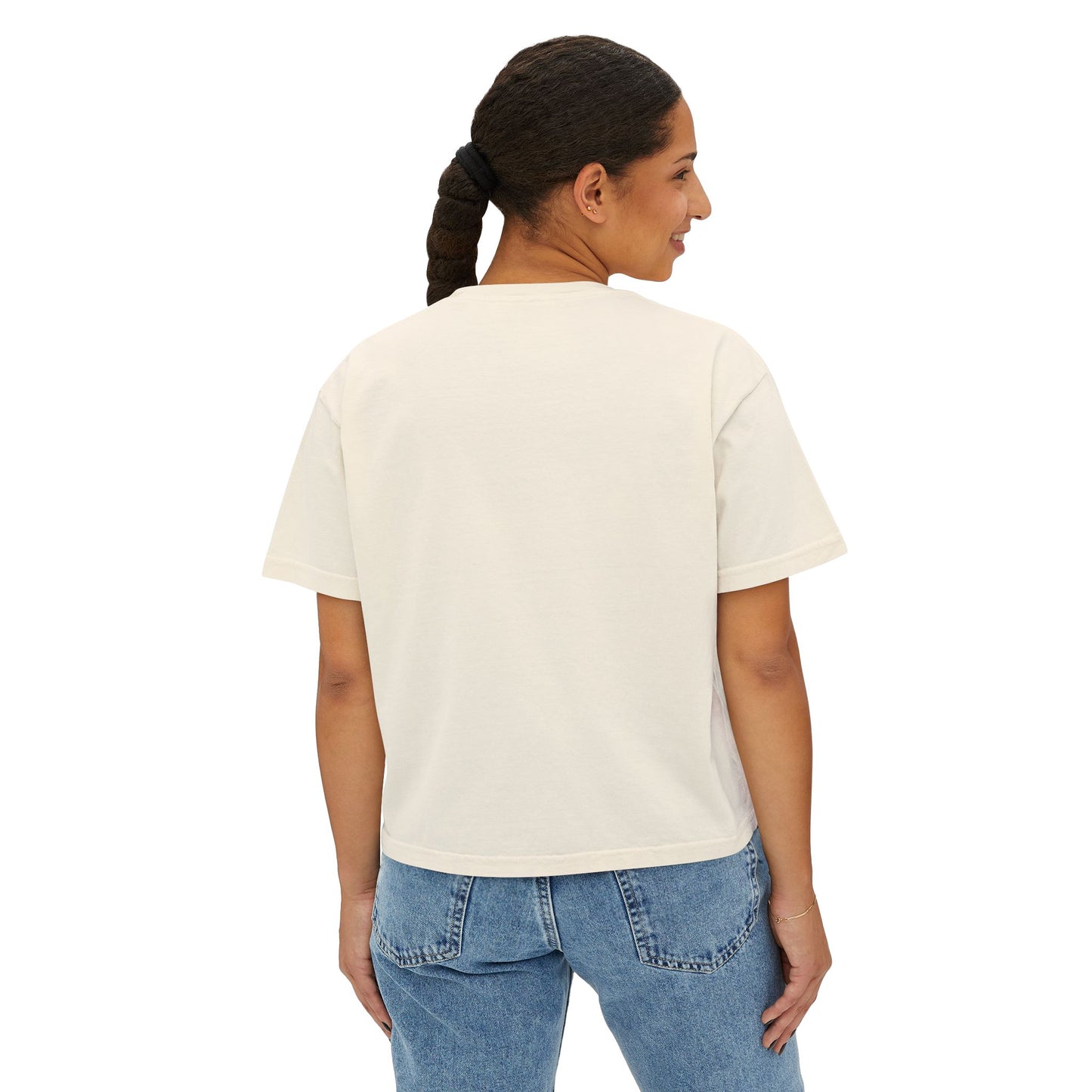 Women's Boxy Tee with Dripping Heart Design - Casual T-Shirt, Summer Essentials, Valentine's Gift, Trendy Top, Heart Graphic Tee