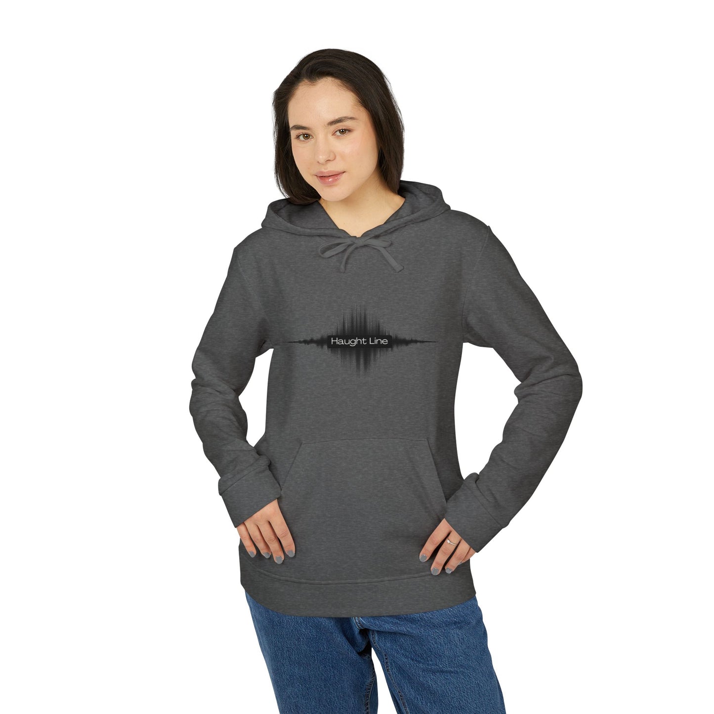 Fleece Hoodie - Audio Static Design by Haught Line Clothes