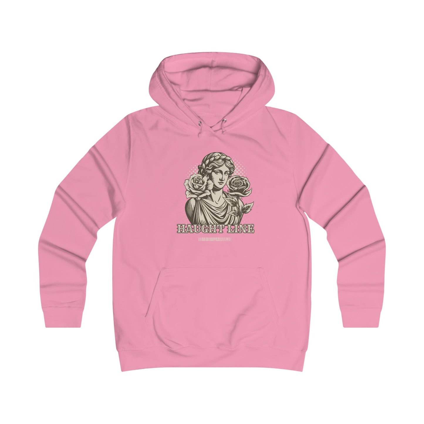 Girlie Vintage Hoodie, College Style Sweatshirt, Floral Graphic Hoodie, Trendy Casual Wear, Gift for College Students, Art Lover's Apparel