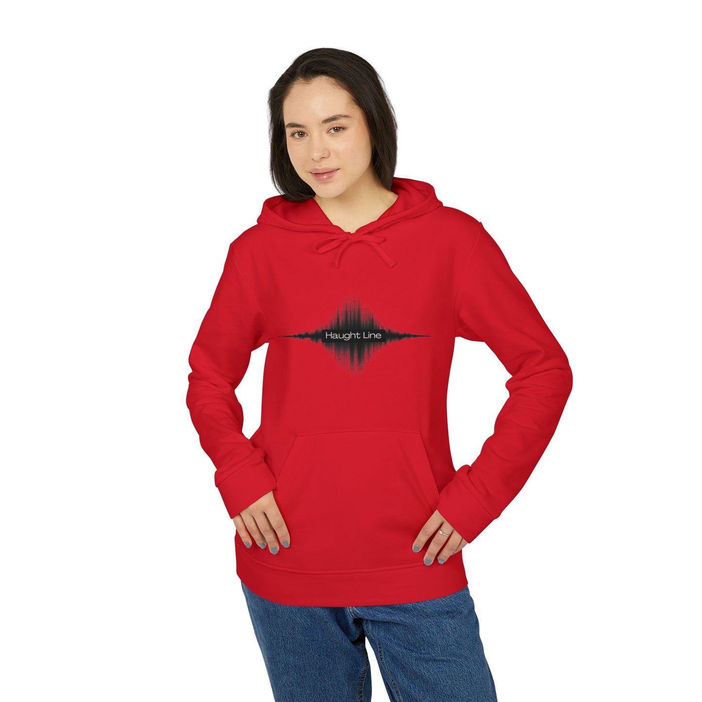 Fleece Hoodie - Audio Static Design by Haught Line Clothes