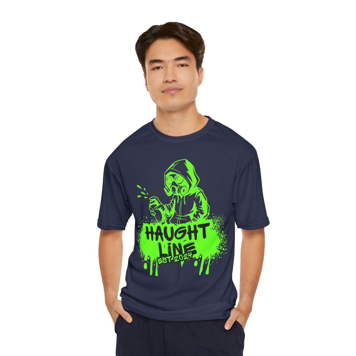Men's Performance T-Shirt with Haught Line Design | Activewear, Sports Shirt, Gift for Him, Casual Tee, Summer Essentials