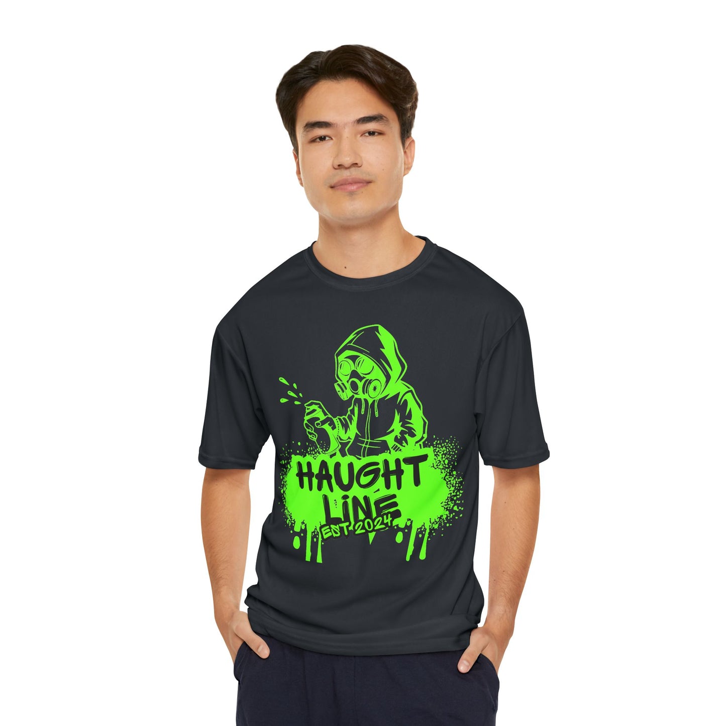 Men's Performance T-Shirt with Haught Line Design | Activewear, Sports Shirt, Gift for Him, Casual Tee, Summer Essentials