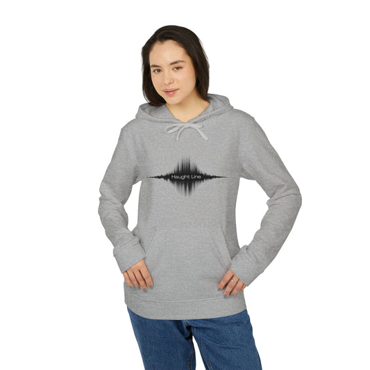 Fleece Hoodie - Audio Static Design by Haught Line Clothes