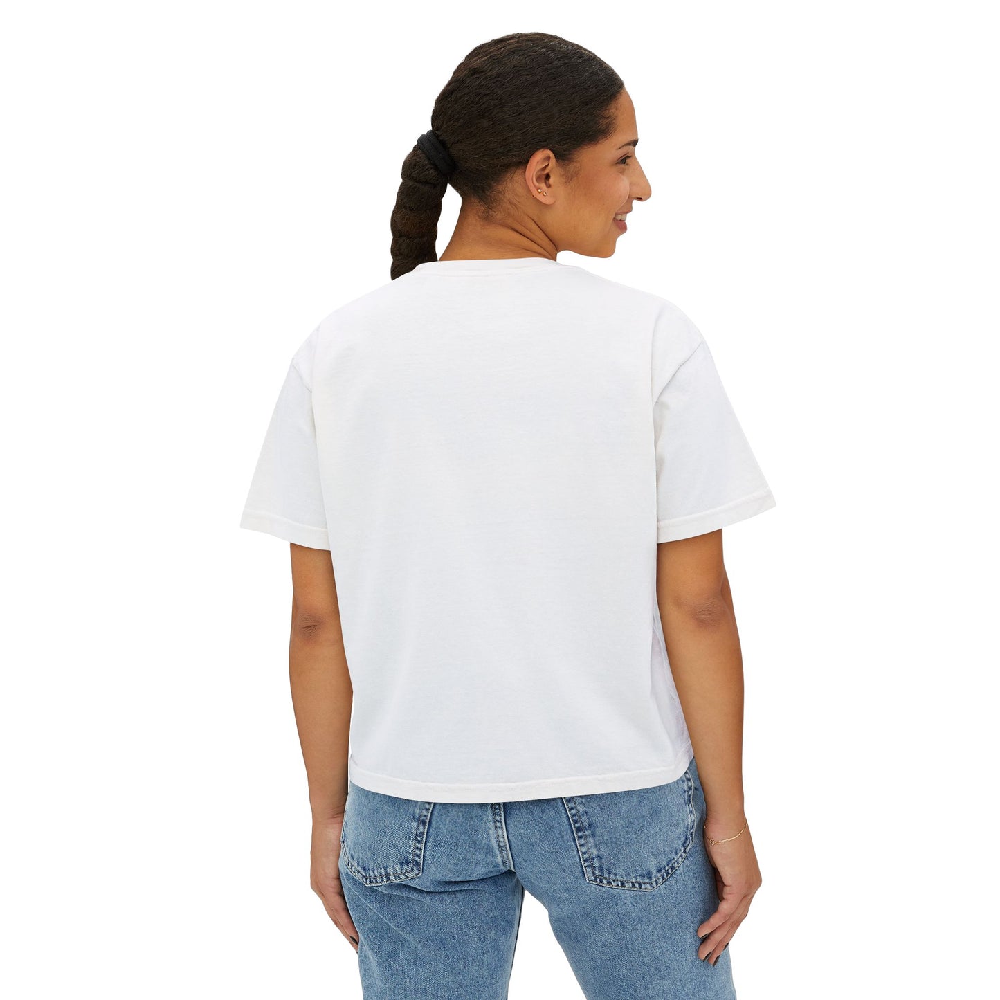 Women's Boxy Tee with Dripping Heart Design - Casual T-Shirt, Summer Essentials, Valentine's Gift, Trendy Top, Heart Graphic Tee
